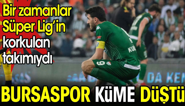 Bursaspor küme düştü