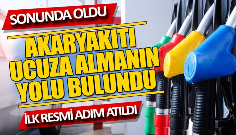 Akaryakıtı ucuza almanın yolu bulundu. İlk resmi adım atıldı