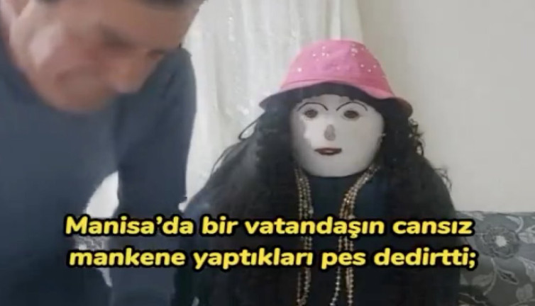 Cansız mankeni sevgilisiymiş gibi giydirip romantik randevu atmosferi yarattı