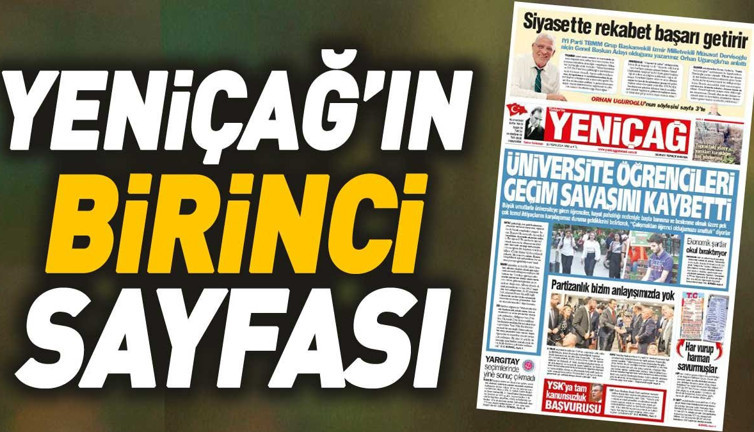 Yeniçağ Gazetesi'nin 1. sayfası (16 Nisan 2024)