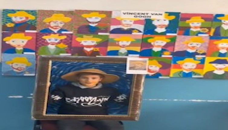 Öğrencilerin sanat projesi beğeni topladı