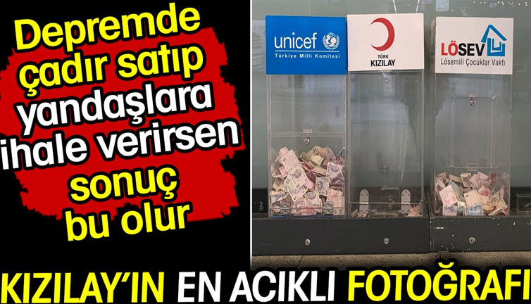 Kızılay hiç bu duruma düşürülmemişti. Ne acıklı bir fotoğraf