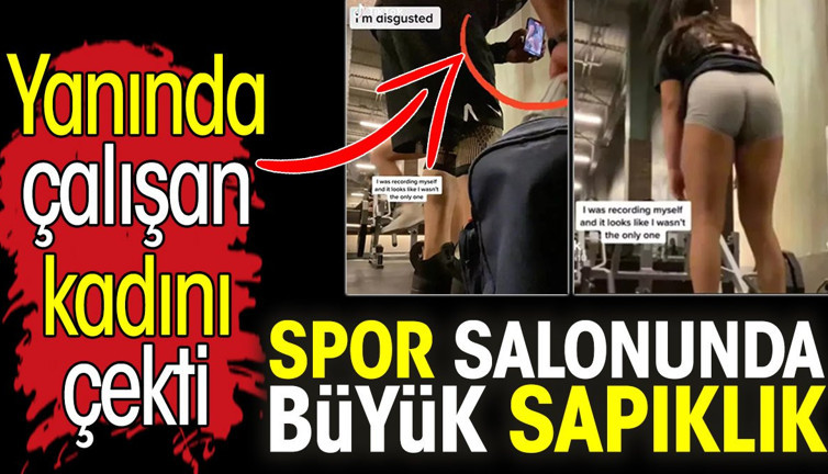 Spor salonunda büyük sapıklık. Yanında çalışan kadını çekti
