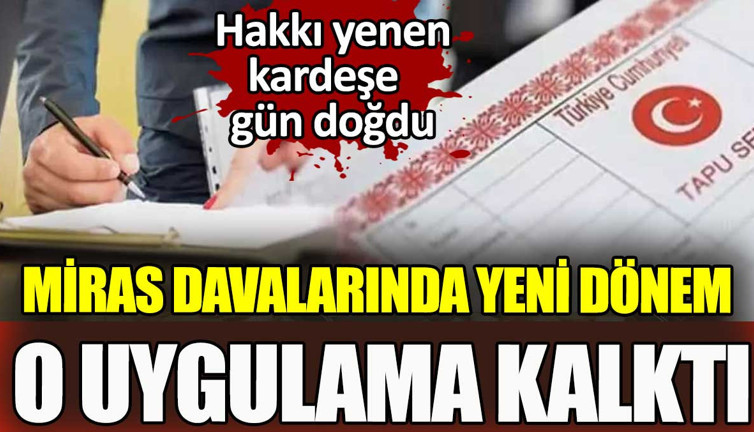 Miras davalarında yeni dönem. Mal paylaşımında hakkı yenen kardeşlere gün doğdu