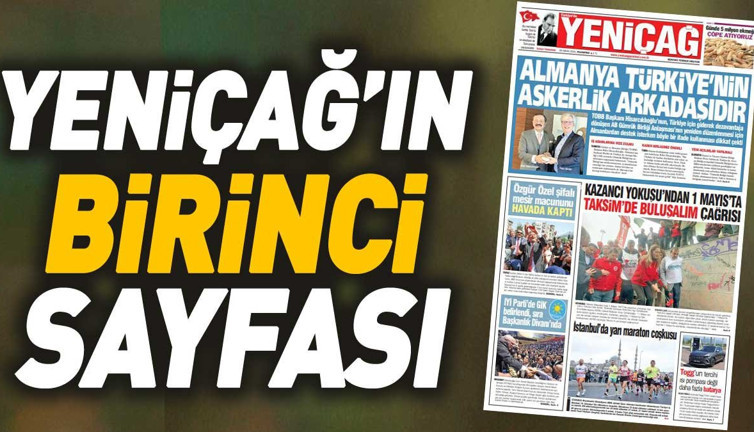 Yeniçağ Gazetesi'nin 1. sayfası (29 Nisan 2024)