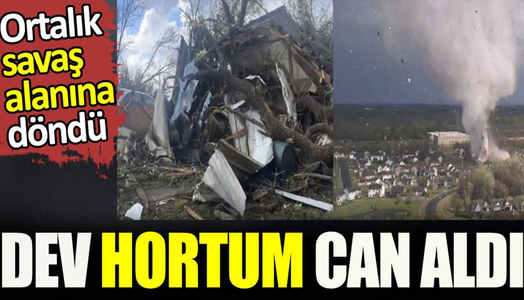 Dev hortum can aldı. Ortalık savaş alanına döndü