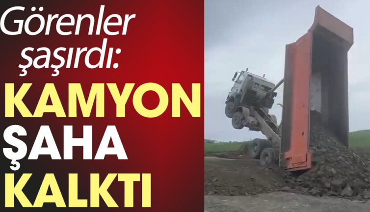 Kamyon şaha kalktı. Görenler şaşırdı