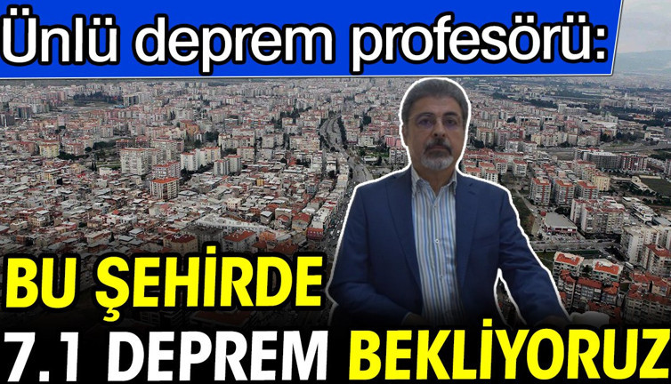 Ünlü deprem profesörü: Bu şehirde 7.1 deprem bekliyoruz