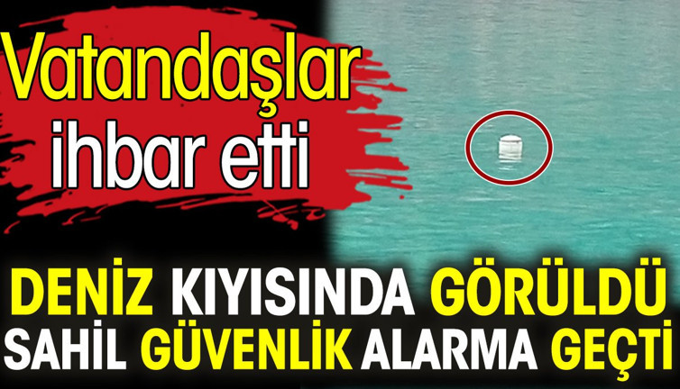 Deniz kıyısında görüldü. Sahil güvenlik alarma geçti. Vatandaşlar ihbar etti