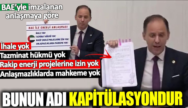 Deniz Yavuzyılmaz: AKP'nin BAE ile yaptığı anlaşma kapitülasyondur