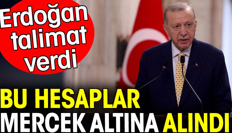 Erdoğan talimatı verdi. Bu hesaplar mercek altına alındı