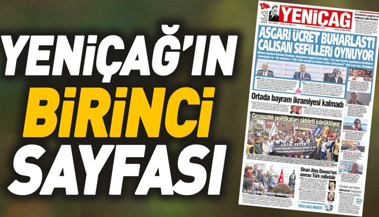 Yeniçağ Gazetesi'nin 1. sayfası (10 Mayıs 2024)