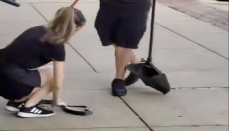 Yılanı çıplak elle yakalayıp doğaya bırakan genç kadın şok etti