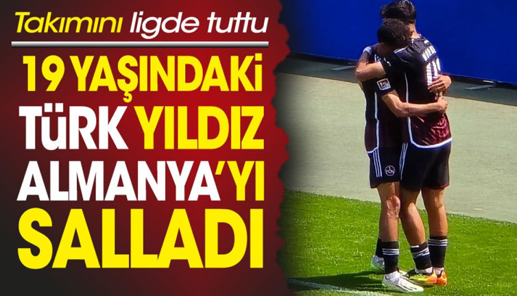 19 yaşındaki Türk yıldız Almanya'yı salladı. Şov yaptı takımını ligde tuttu