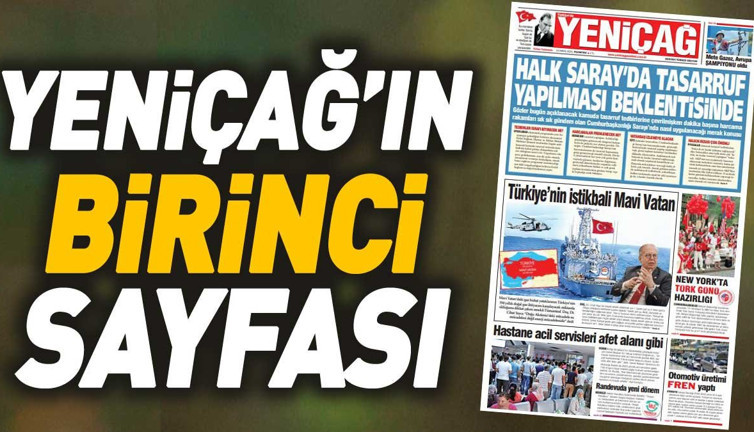 Yeniçağ Gazetesi'nin 1. sayfası (13 Mayıs 2024)