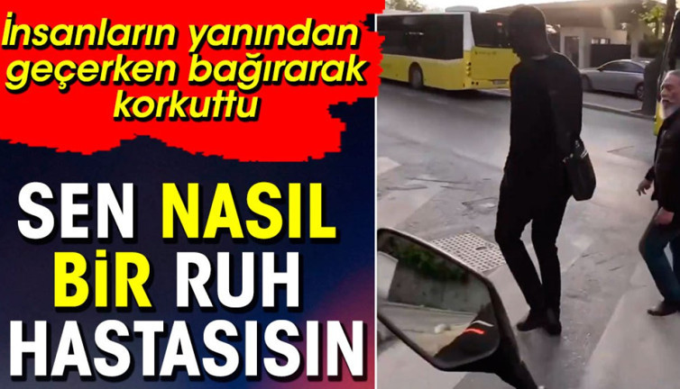 Sen nasıl bir ruh hastasısın. İnsanların yanından geçerken bağırarak korkuttu