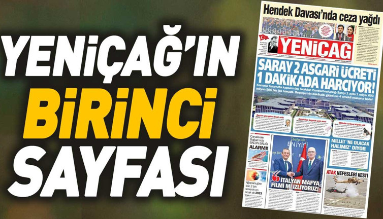 Yeniçağ Gazetesi'nin 1. sayfası (17 Mayıs 2024)