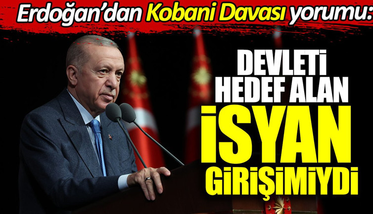 Erdoğan’dan Kobani Davası yorumu: Devleti hedef alan isyan girişimiydi
