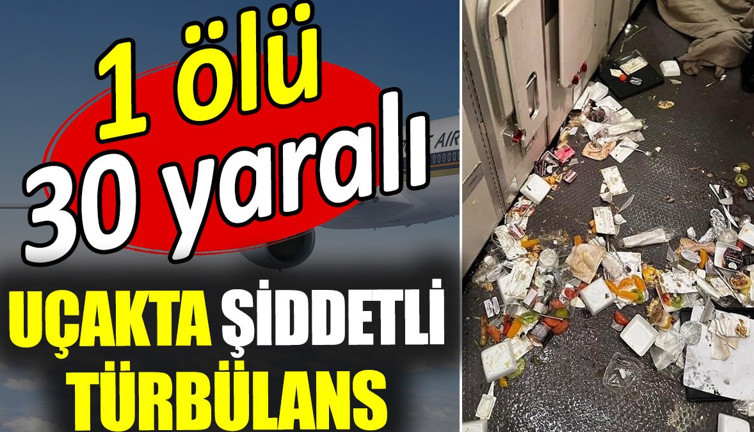 Uçakta şiddetli türbülans: 1 ölü 30 yaralı