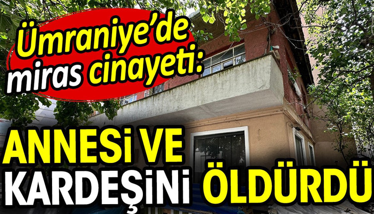 Ümraniye'de miras cinayeti: Annesi ve kardeşini öldürdü