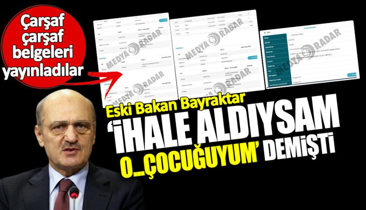Erdoğan Bayraktar'ın ihale şampiyonu şirketle ilişkisi ortaya çıktı! Çarşaf çarşaf belgeleri yayınladılar
