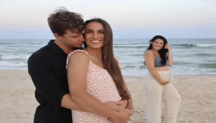 Taşıyıcı anneyle hamilelik pozları veren çift sosyal medyada tartışma yarattı