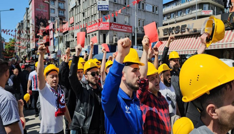 Madencilerden şike yürüyüşü
