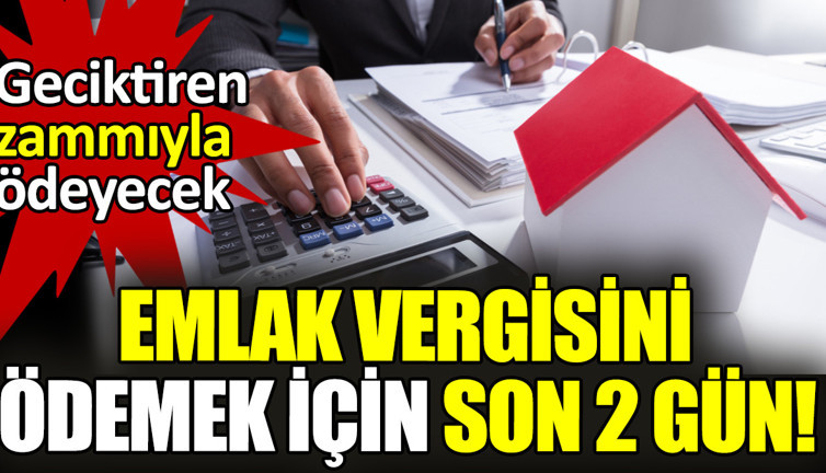Emlak vergisini ödemek için son 2 gün! Geciktiren zammıyla ödeyecek