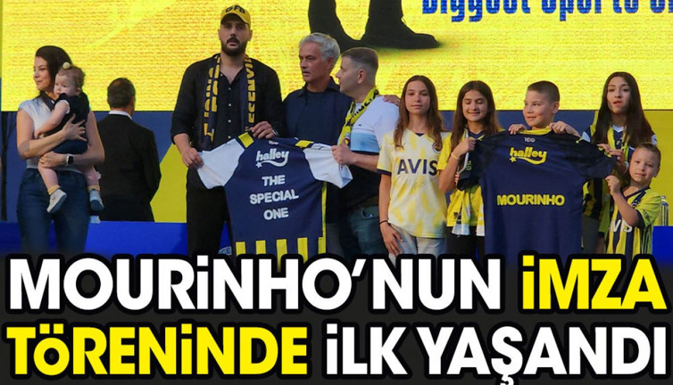Mourinho'nun imza töreninde ilk yaşandı. Böylesi görülmedi