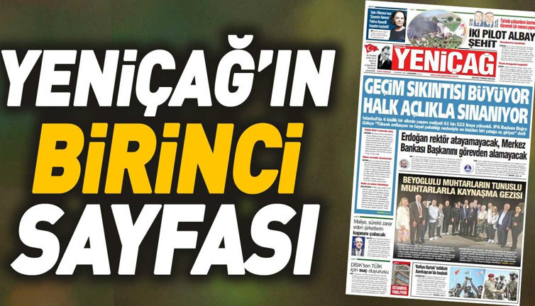 Yeniçağ Gazetesi'nin 1. sayfası (05 Haziran 2024)