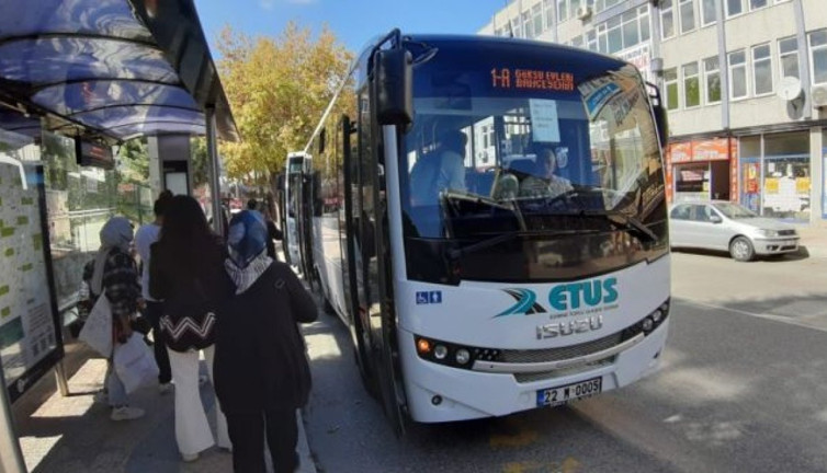 Edirne'de toplu taşıma ücretleri zamlandı