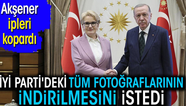 Meral Akşener İYİ Parti'deki tüm fotoğraflarının indirilmesini istedi