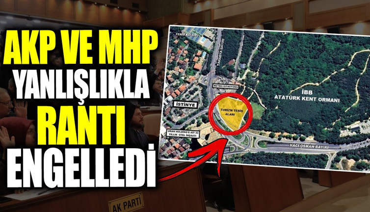 AKP ve MHP yanlışlıkla rantı engelledi