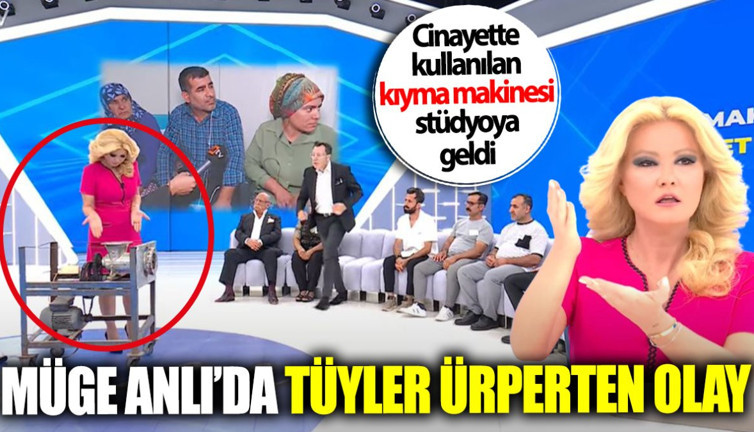 Müge Anlı’da tüyler ürperten olay! Cinayette kullanılan kıyma makinesi stüdyoya geldi