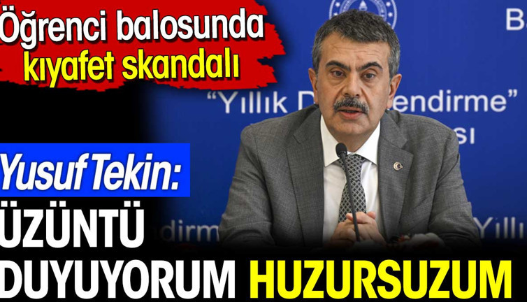 Yusuf Tekin kıyafet skandalı hakkında konuştu: Üzüntü duyuyorum. Huzursuzum