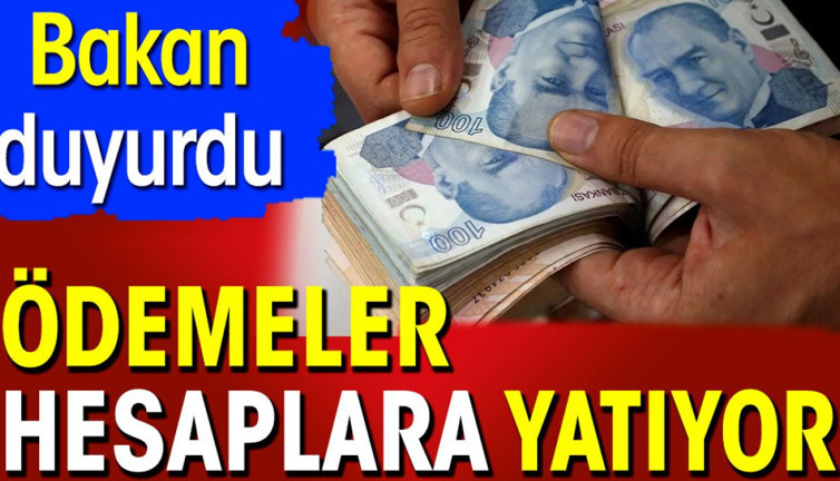 Ödemeler hesaplara yatıyor. Bakan duyurdu (15 Haziran 2024)