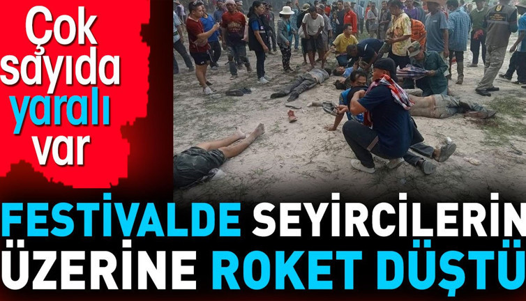 Festivalde seyircilerin üzerine roket düştü