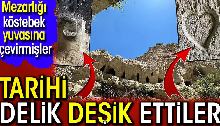 Tarihi delik deşik ettiler! Mezarlığı köstebek yuvasına çevirmişler