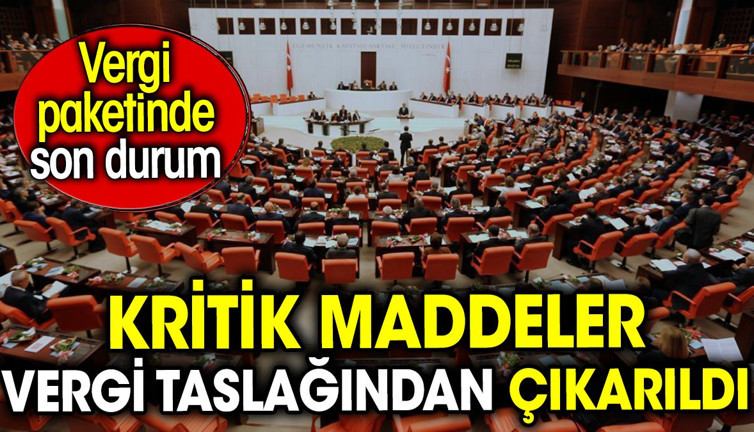 Kritik maddeler vergi taslağından çıkarıldı. Vergi paketinde son durum