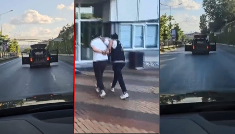 Aracının bütün kapılarını açarak trafikte seyretti cezayı yedi