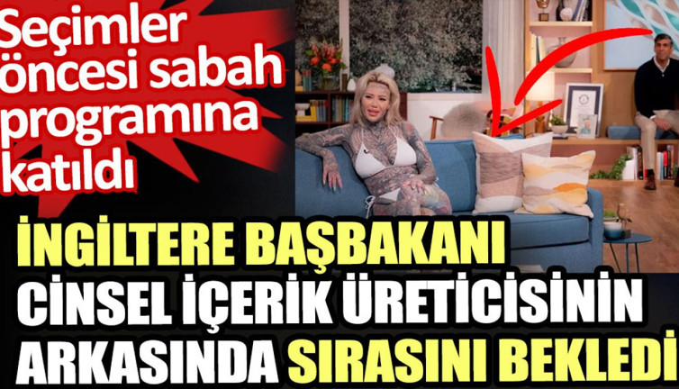 İngiltere başbakanı sabah programında cinsel içerik üreticisinin arkasında sırasını bekledi