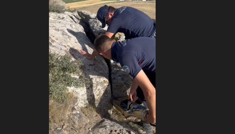 Kayaları açtılar kuzuyu kurtardılar