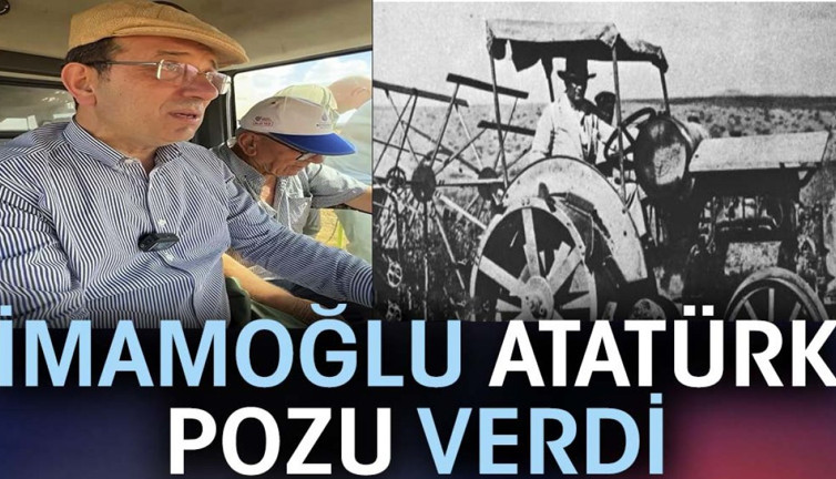İmamoğlu Atatürk pozu verdi