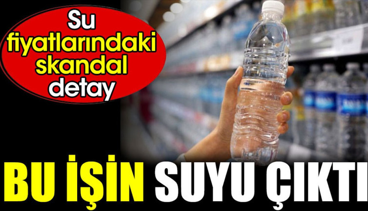 Bu işin suyu çıktı. Su fiyatlarındaki skandal detay
