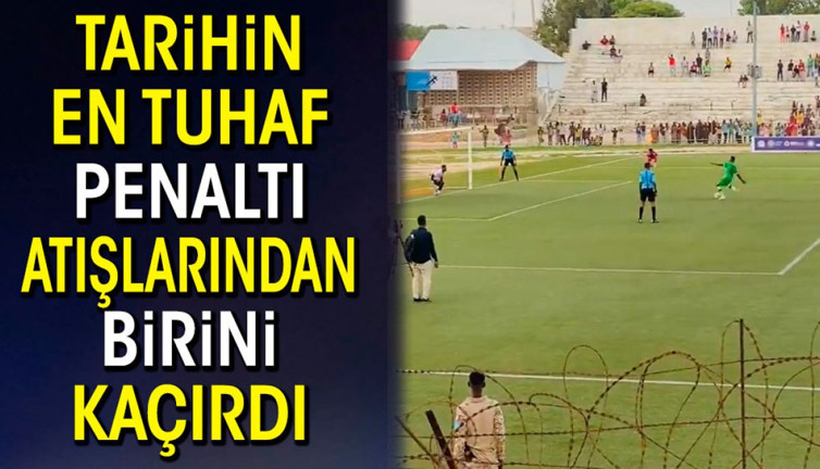 Tarihin en tuhaf penaltı atışlarından birini kaçırdı