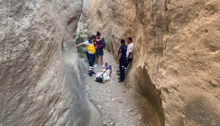 Avla Kanyonu'nda yaralanan turist 1.5 saatte kurtarıldı