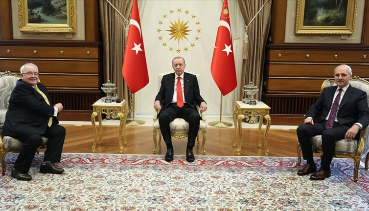 Erdoğan İrlanda Meclis Başkanı Sean O Fearghail'i kabul etti