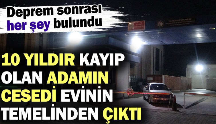 Malatya'da 10 yıl önce kaybolan adamın cesedi evin temelinden çıktı