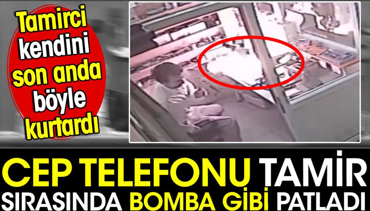 Şişip adeta bomba gibi patladı! Masa alev aldı