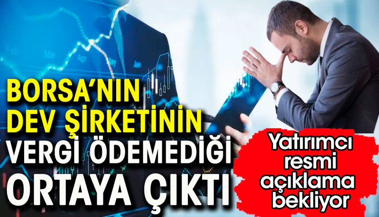 Borsada dev şirketin vergi ödemediği ortaya çıktı. Yatırımcı resmi açıklama bekliyor